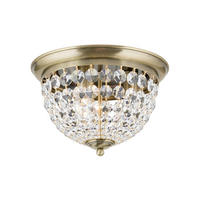 KRISTALL-DECKENLEUCHTE Plafond 35/24 cm   - Goldfarben, LIFESTYLE, Glas/Metall (35/24cm)