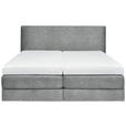 BOXSPRINGBETT 200/200 cm  in Grau  - Grau, KONVENTIONELL, Holz/Textil (200/200cm) - Dieter Knoll