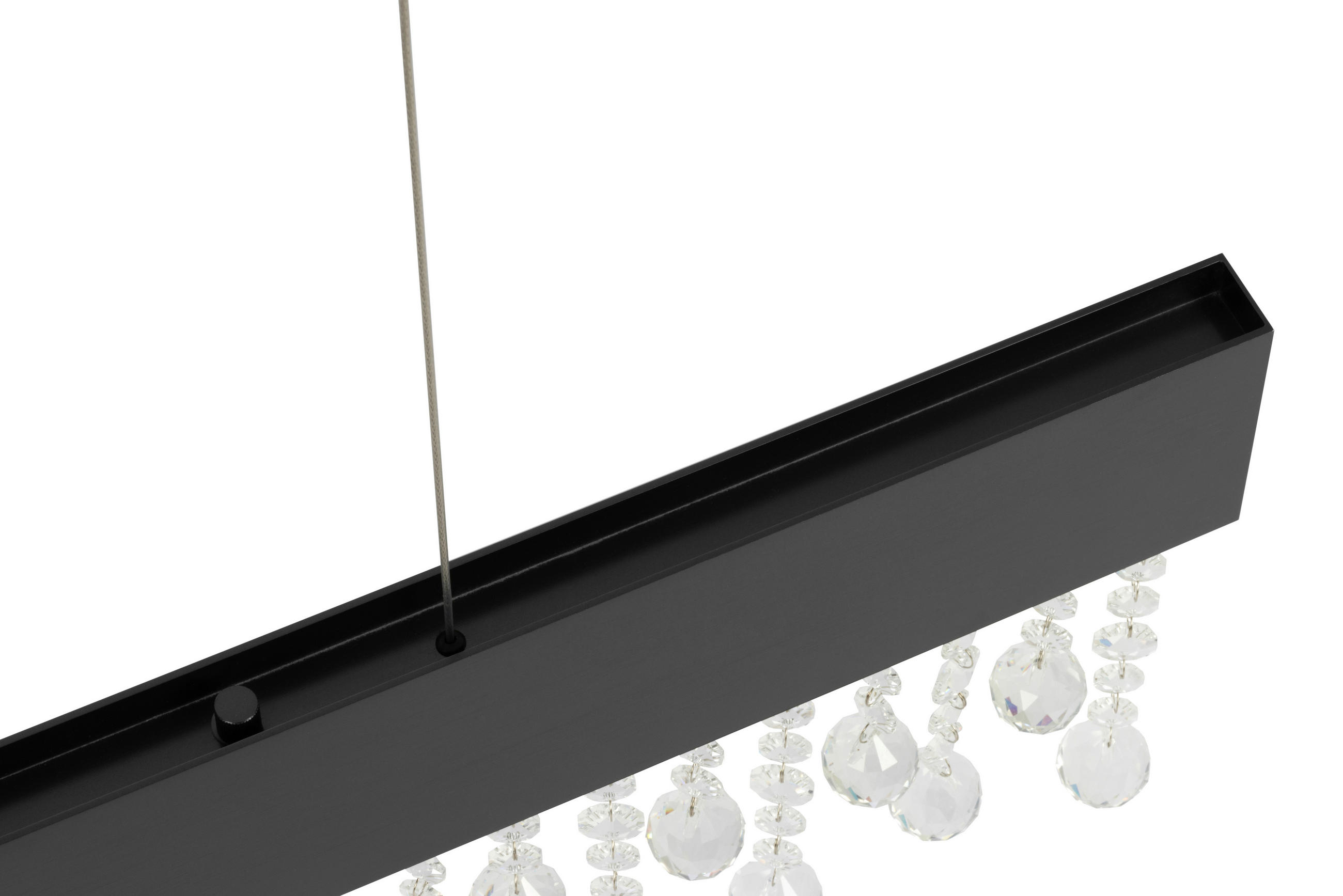 LED-HÄNGELEUCHTE Chatham 100/7/120 cm   - Transparent, Design, Glas/Metall (100/7/120cm) - Novel