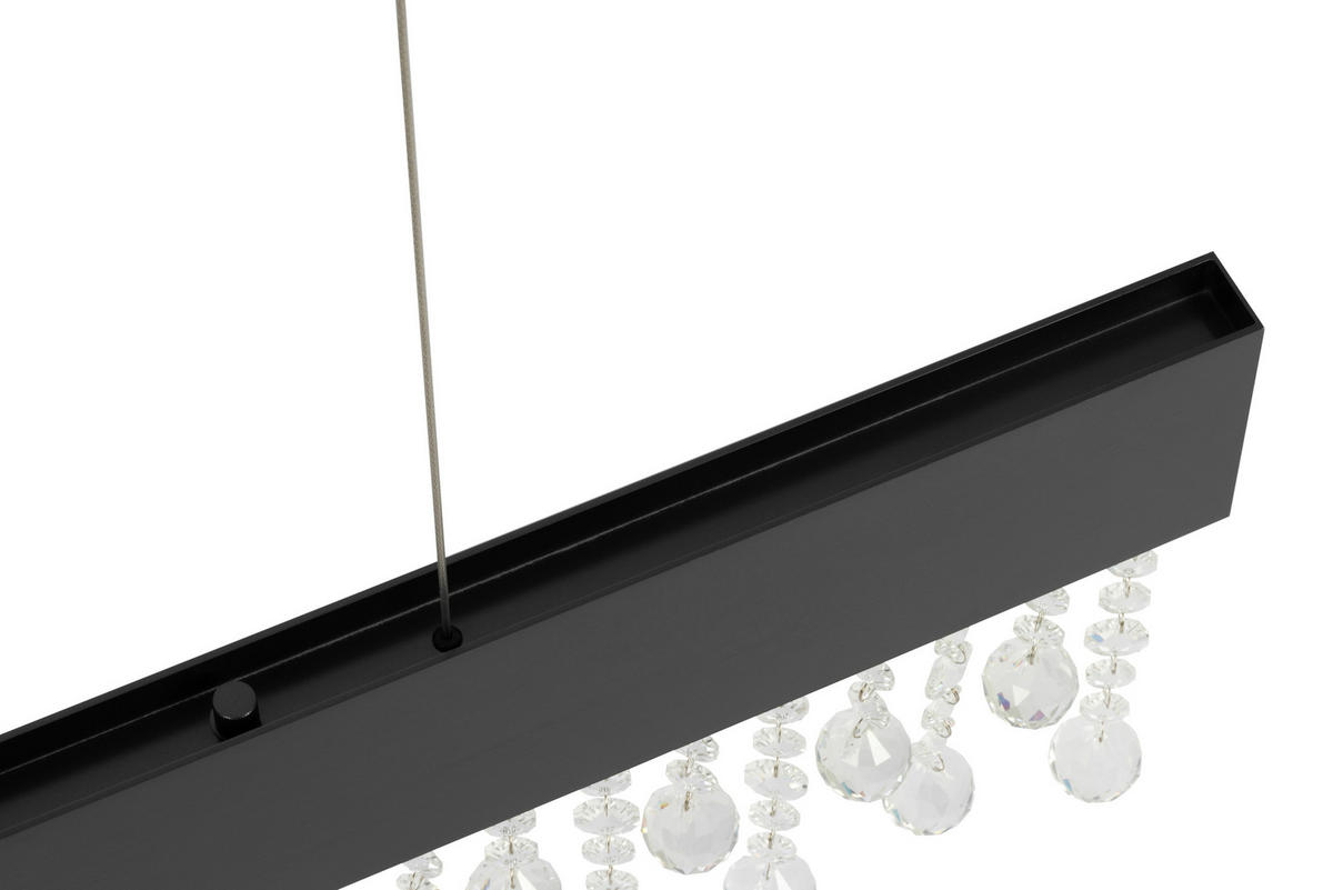 LED-HÄNGELEUCHTE 100/7/120 cm  - Transparent, Design, Glas/Metall (100/7/120cm) - Novel