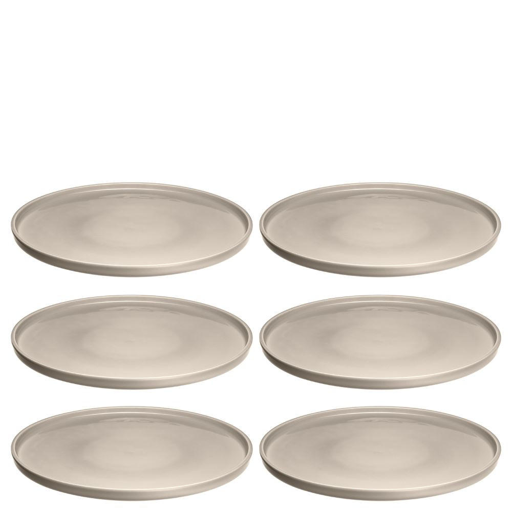 SPEISETELLERSET ROMA 6-teilig  - Beige, KONVENTIONELL, Keramik (27,0/2,1/27,0cm) - Leonardo