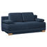 SCHLAFSOFA Petrol - Eichefarben/Petrol, KONVENTIONELL, Holz/Textil (200/95/101cm) - Venda