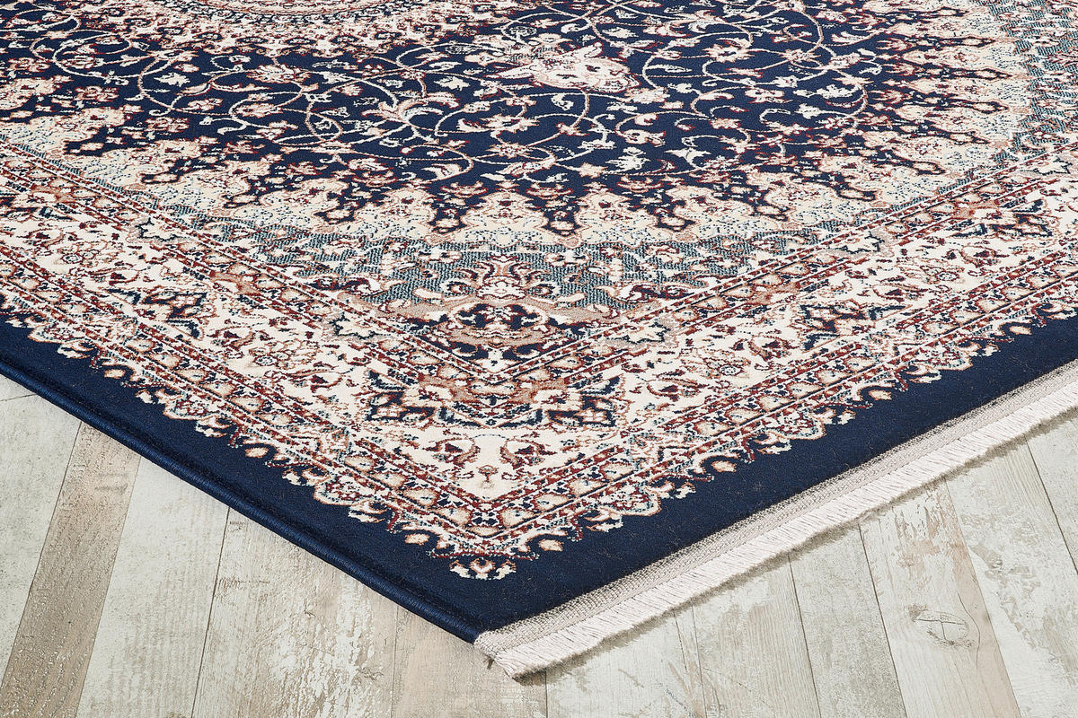 VINTAGE-TEPPICH 80/150 cm Semerkand Dunkelblau, Beige  - Beige/Dunkelblau, LIFESTYLE, Textil (80/150cm) - Novel