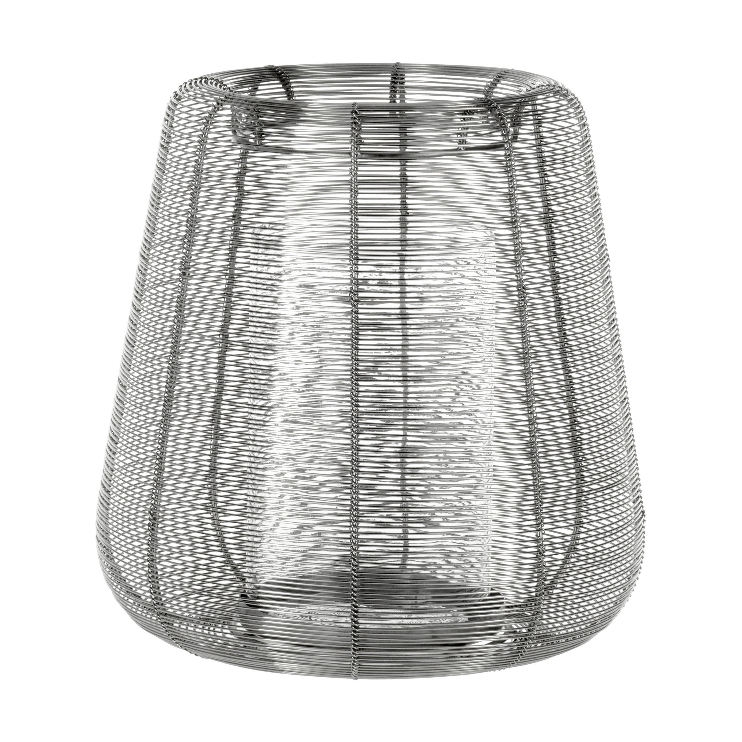 WINDLICHT - Silberfarben, LIFESTYLE, Glas/Metall (28/29cm)