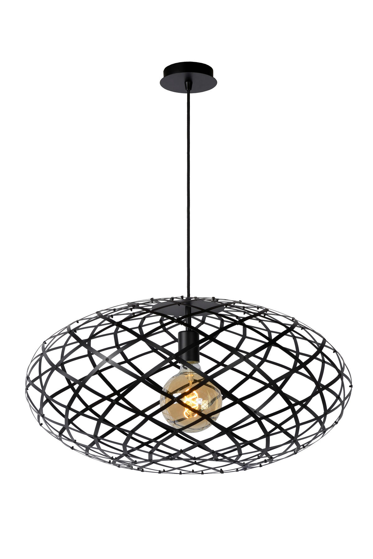 HÄNGELEUCHTE 65/162 cm  - Schwarz, KONVENTIONELL, Metall (65/162cm) - Lucide