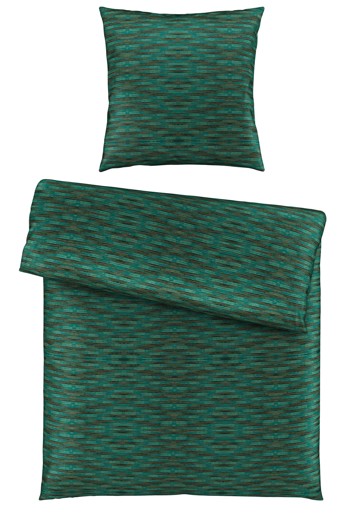 POVLEČENÍ, satén, zelená, 135/200 cm - zelená, Konvenční, textil (135/200cm) - Bio:Vio