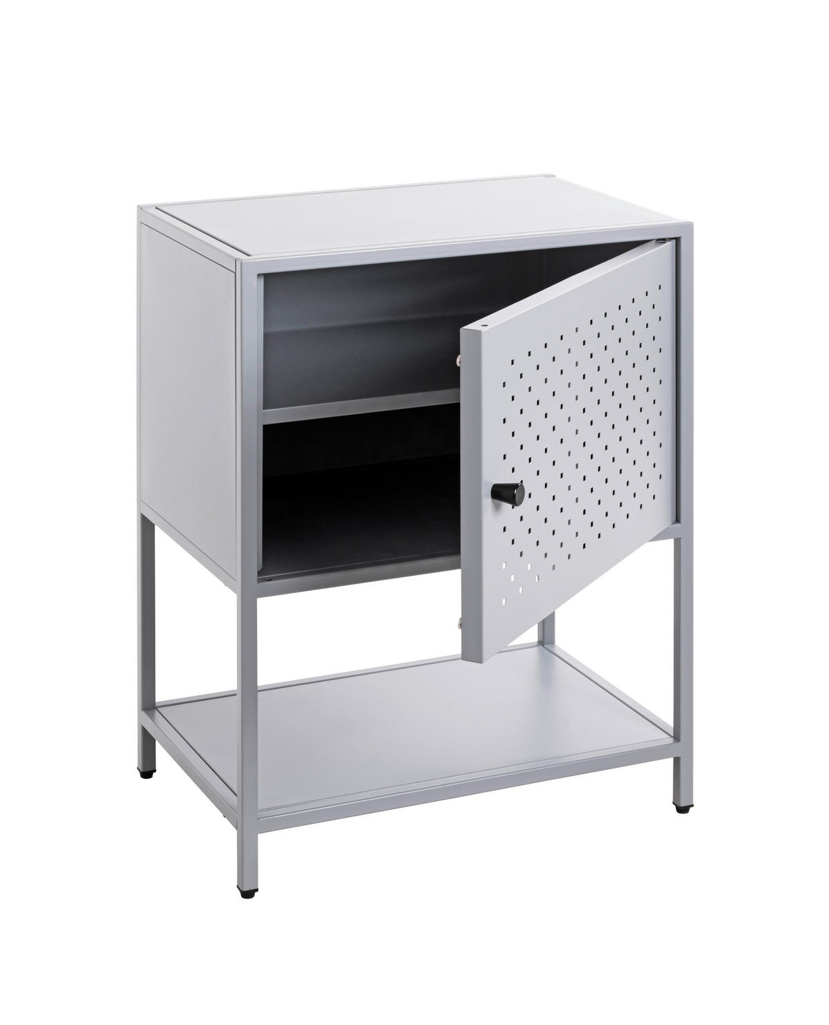 NACHTSCHRANK 45/60/30 cm  - Grau, Design, Metall (45/60/30cm)