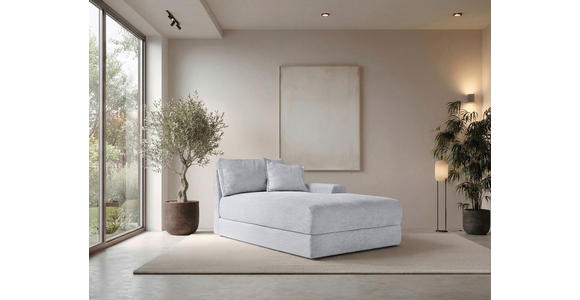 BIGSOFA Cord Hellgrau  - Hellgrau/Schwarz, MODERN, Kunststoff/Textil (117/93/190cm) - Carryhome