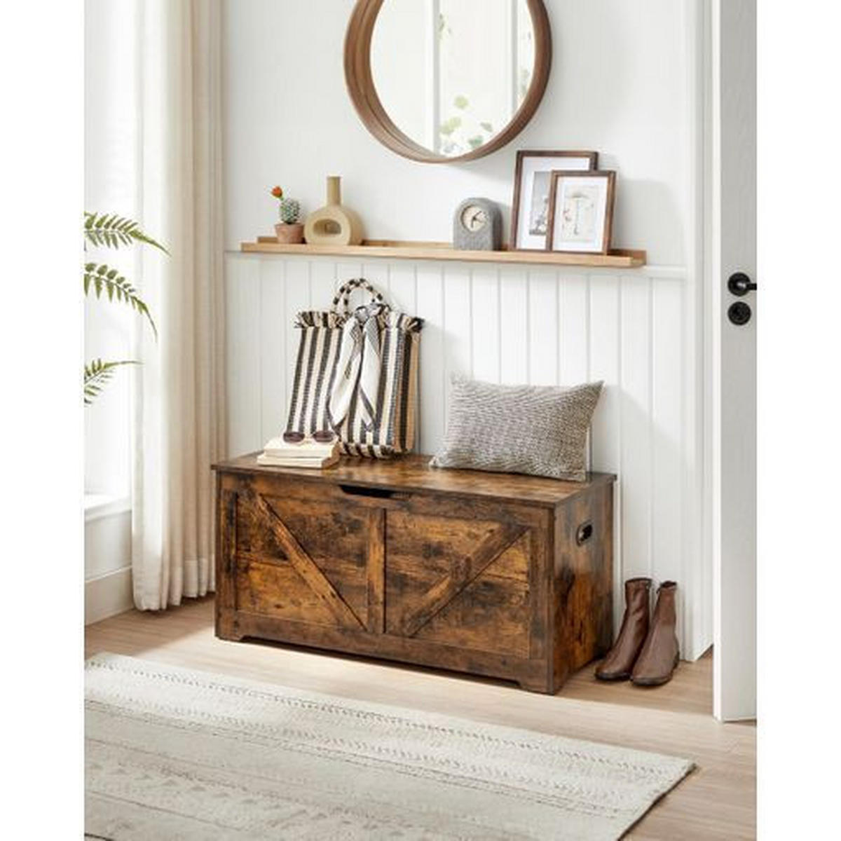 TRUHLICA, 100/46/40 cm - hnedá, Trend, kompozitné drevo (100/46/40cm) - Boxxx