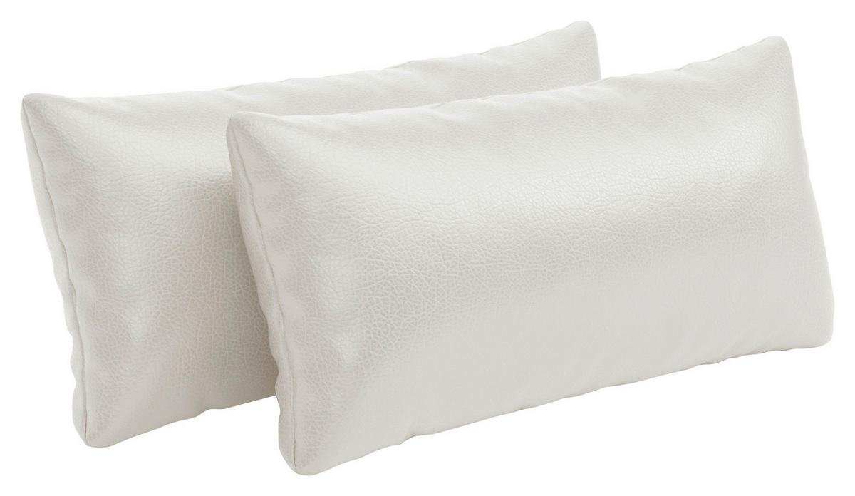 NIERENKISSEN  - Weiss, Konventionell, Leder (65/25cm) - Sit & More