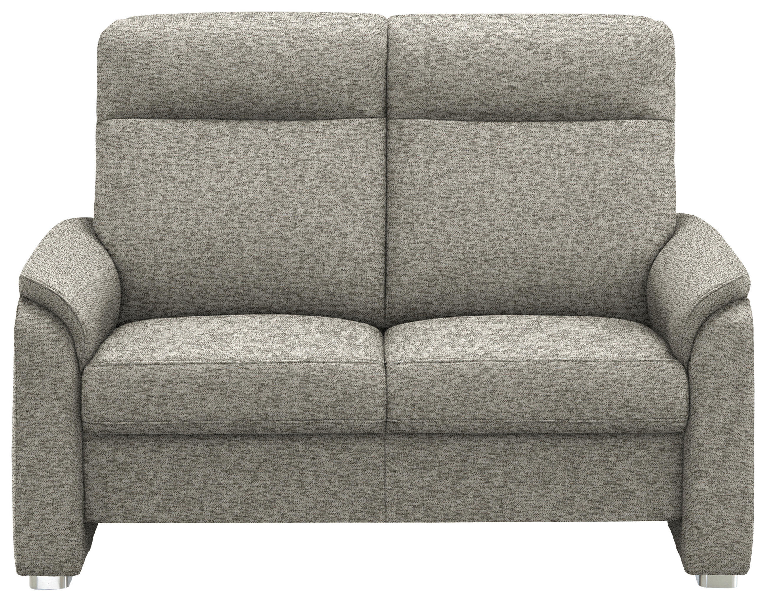 2-SITZER-SOFA  in Flachgewebe Schilfgrün  - Schilfgrün/Alufarben, KONVENTIONELL, Textil/Metall (156/107/95cm) - Beldomo Comfort