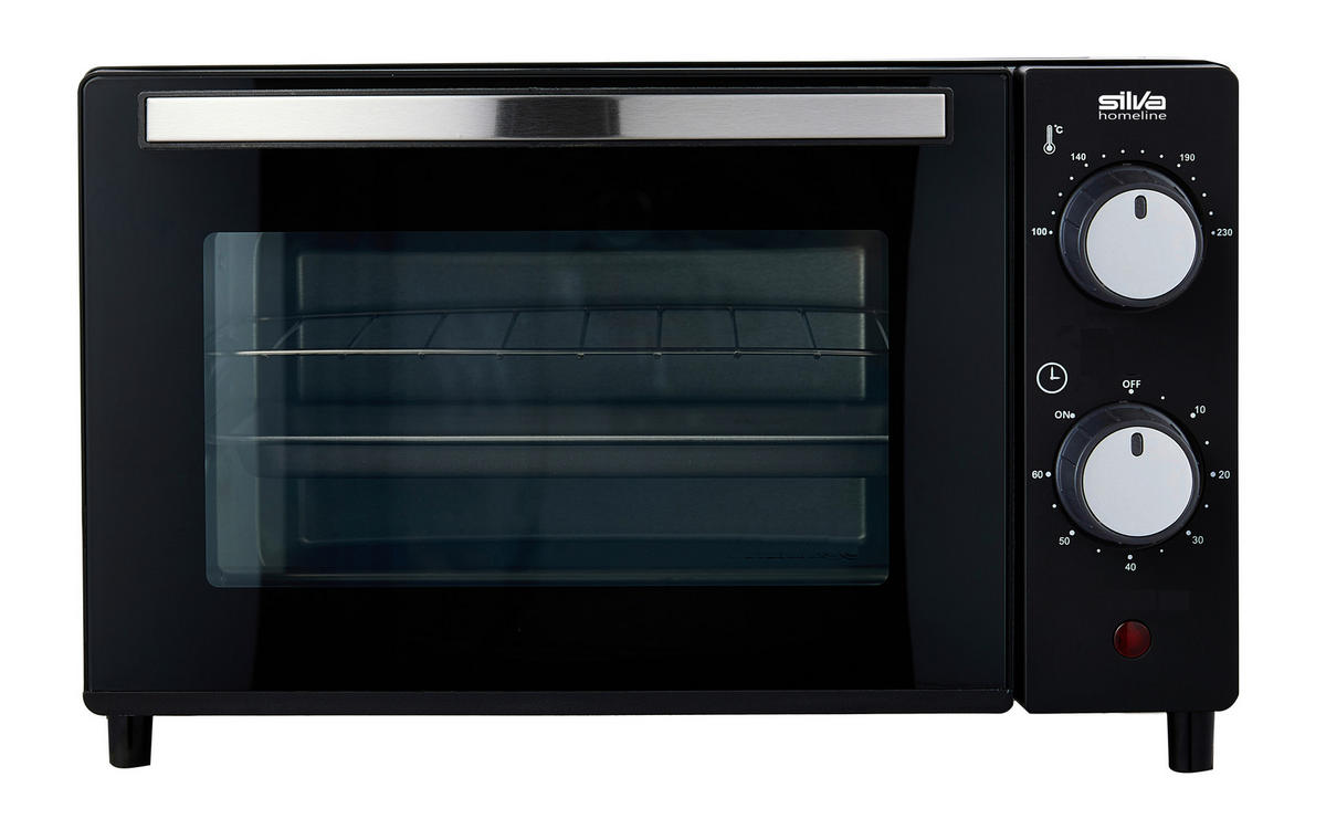 MINIBACKOFEN  - Schwarz, Basics, Kunststoff (36,2/22,1/28,6cm) - Silva Homeline
