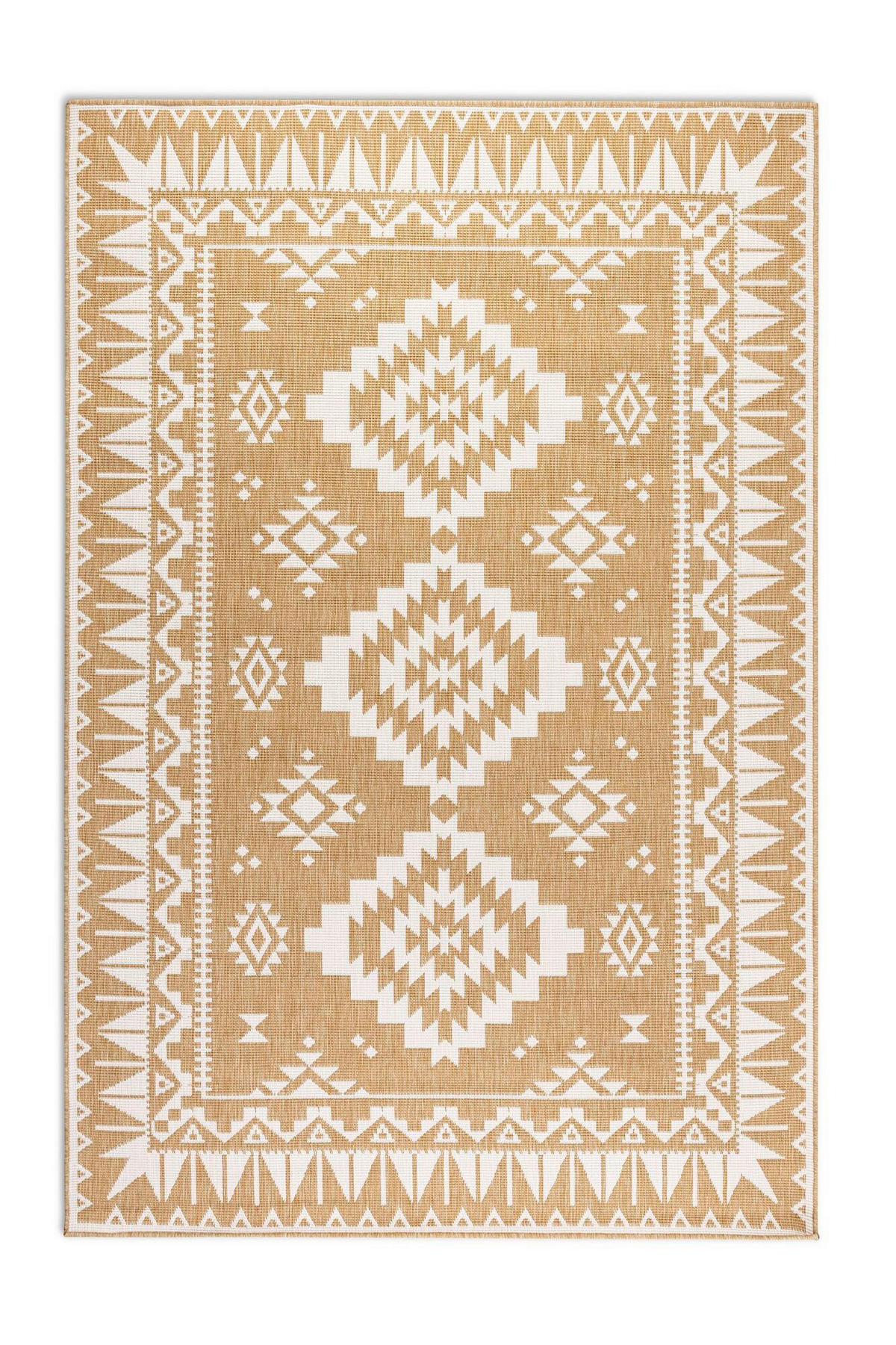 OUTDOORTEPPICH 120/170 cm Gemini Weiß, Honig  - Weiß/Honig, Design, Kunststoff/Textil (120/170cm) - Elle Decoration