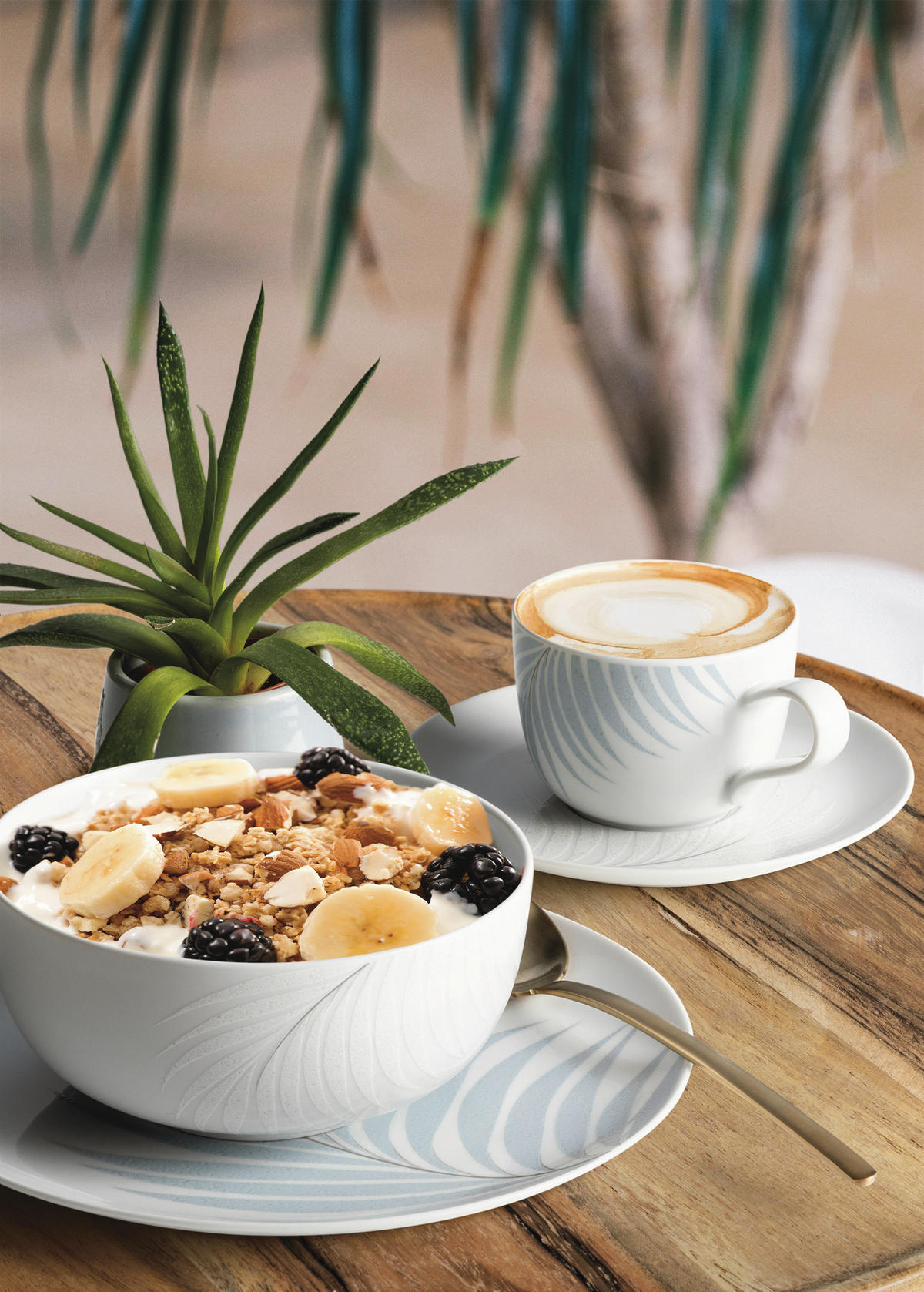 ČINIJA ZA PAHULJICE         0,820 l  Liberty Mediterranean  - siva/bela, Osnovno, keramika (0,820l) - Seltmann Weiden