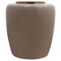 VASE 36,5 cm  - Taupe/Goldfarben, Trend, Metall (34/34/36.5cm) - Kayoom