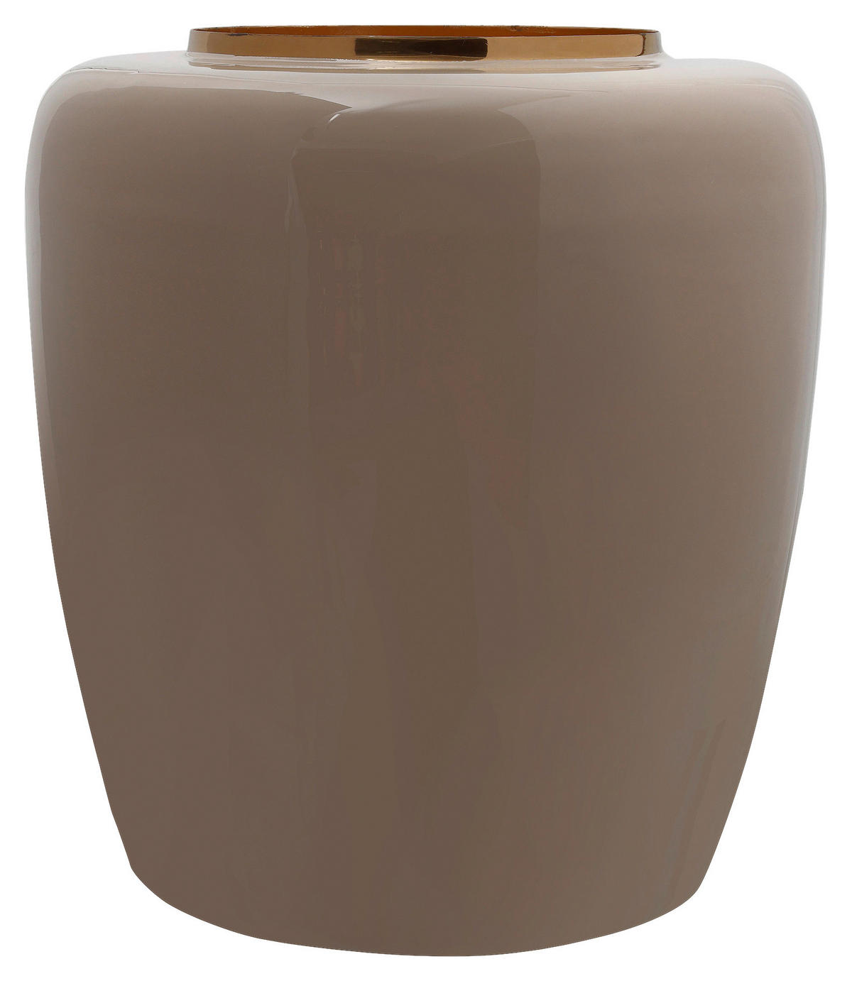 VASE 36,5 cm  - Taupe/Goldfarben, Trend, Metall (34/34/36.5cm) - Kayoom