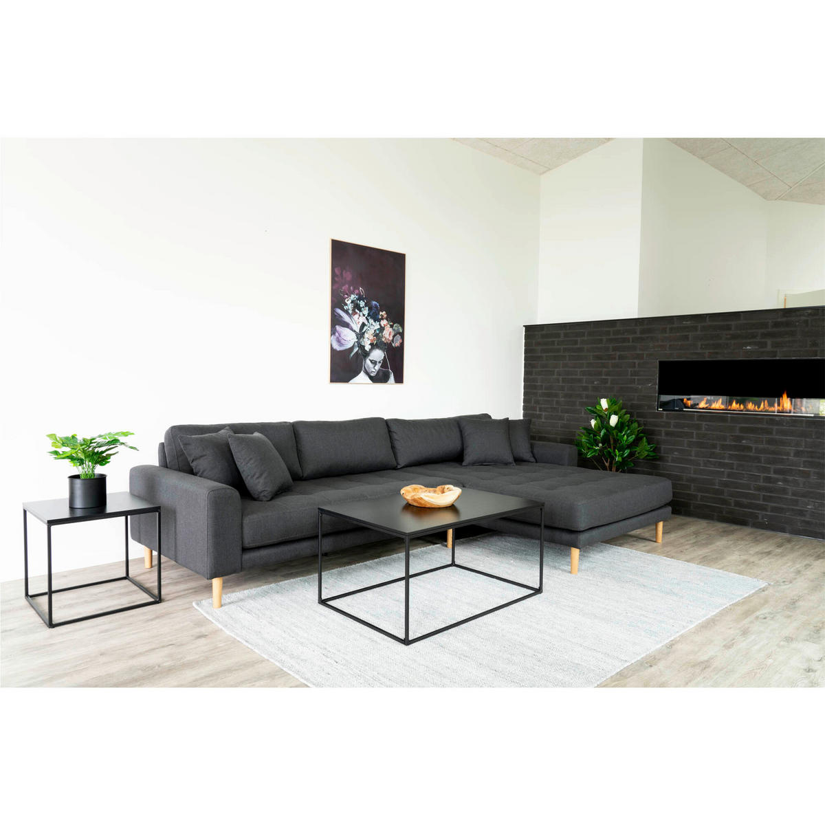 COUCHTISCH in Holzwerkstoff 90/60/45 cm  - Schwarz, Design, Holzwerkstoff/Metall (90/60/45cm) - MID.YOU