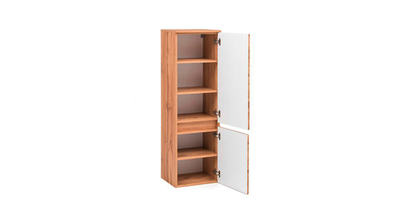 MIDISCHRANK 40/130/35 cm  - Eiche Wotan/Silberfarben, Natur, Holzwerkstoff/Kunststoff (40/130/35cm) - Xora