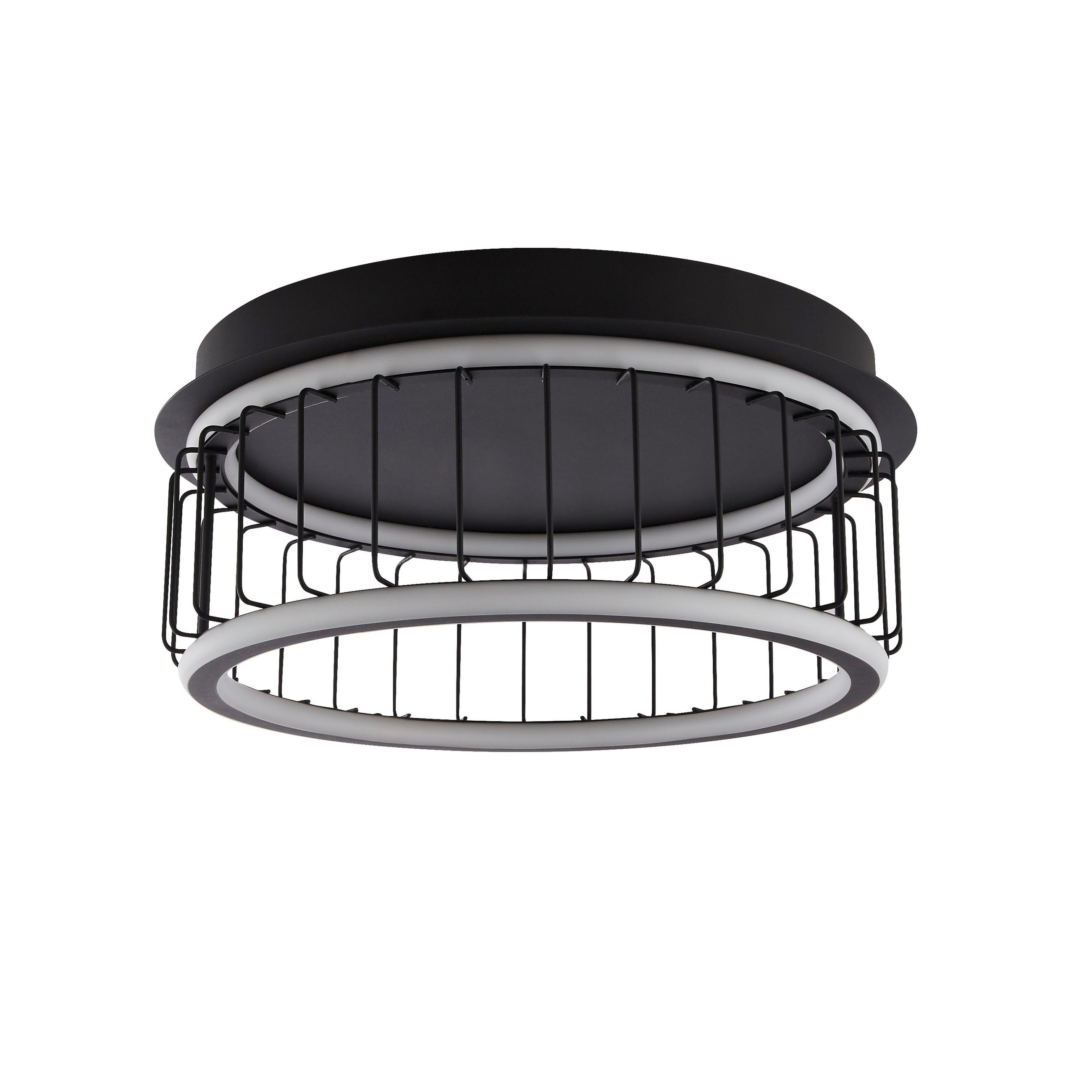 Searchlight Led-Deckenleuchte Circolo Schwarz 17.5 cm