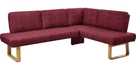 ECKBANK 240/174 cm in Rot, Eichefarben - Eichefarben/Rot, Design, Holz/Textil (240/174cm) - Dieter Knoll