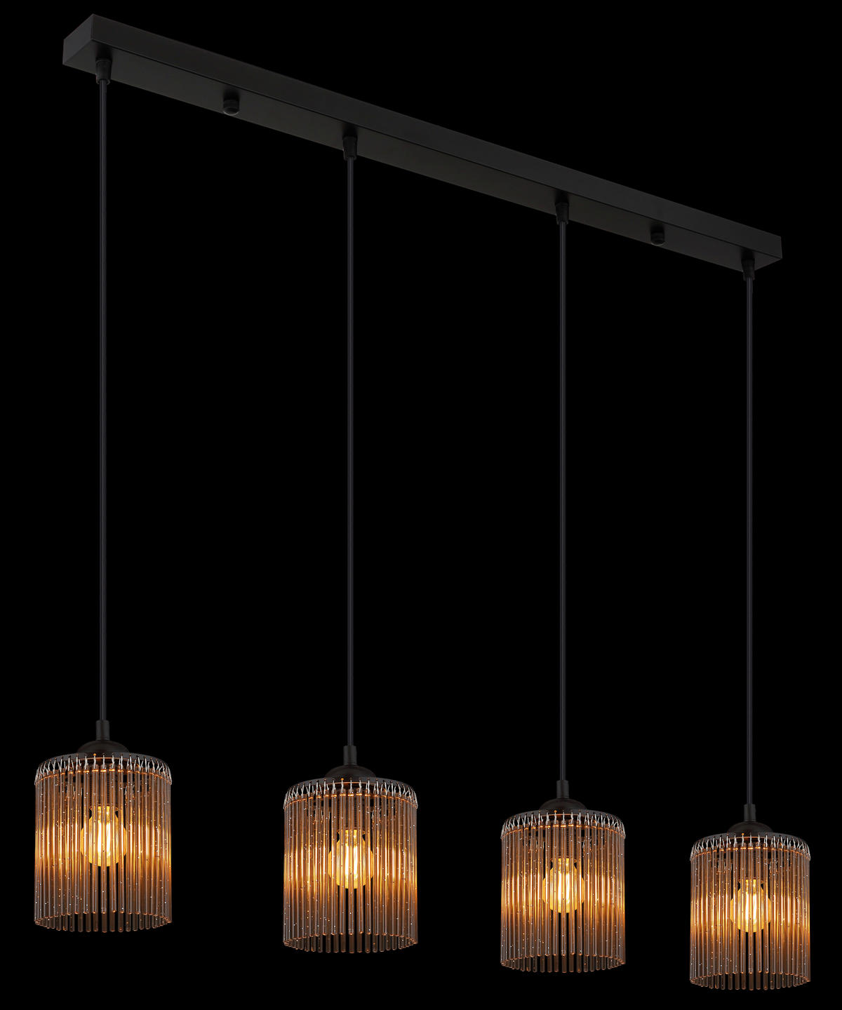 HÄNGELEUCHTE LEEDS 87/12/133 cm   - Schwarz/Grau, Design, Kunststoff/Metall (87/12/133cm)