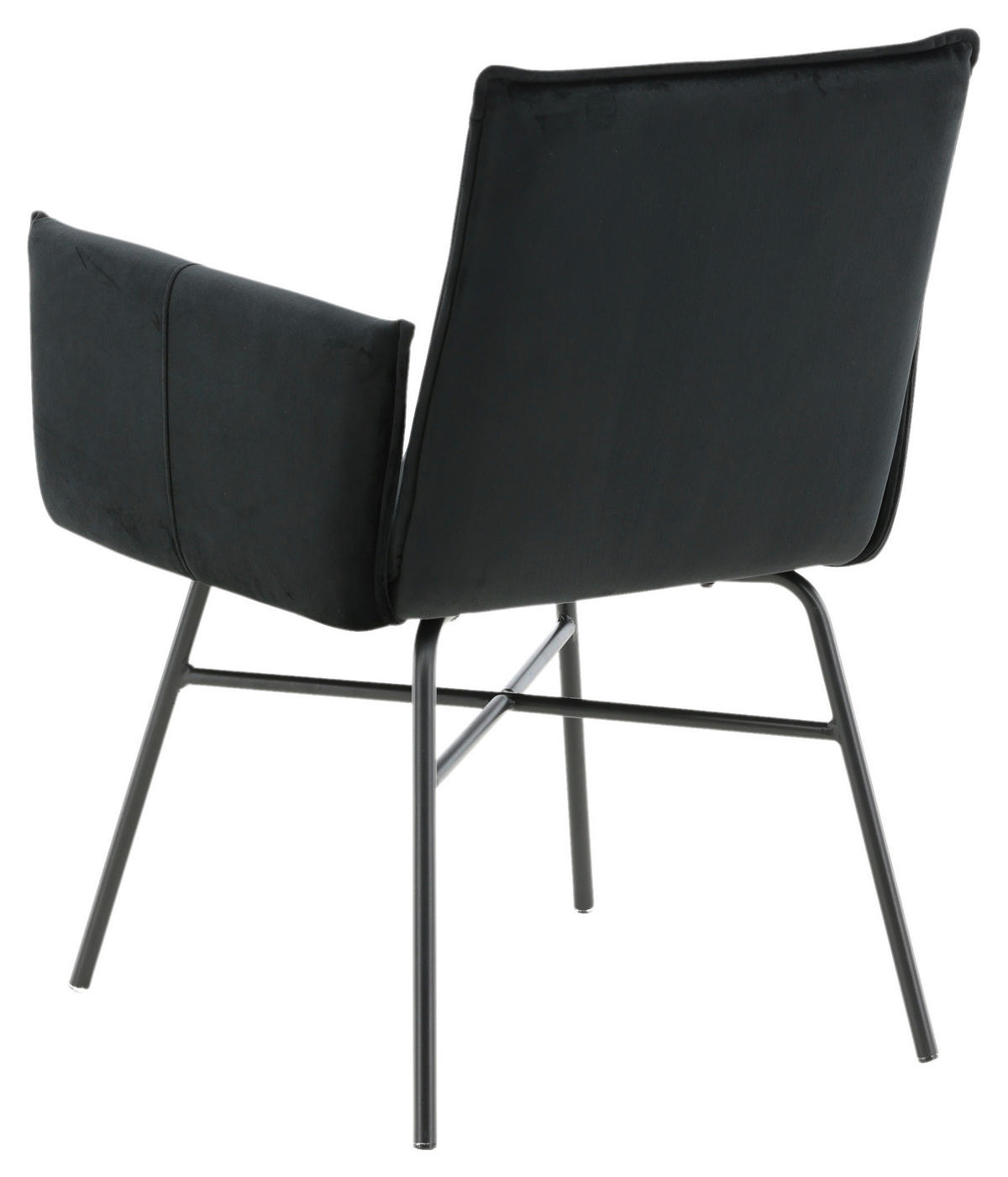 STOL stål sammet  - svart, Design, metall/textil (57/87/60cm) - Livetastic