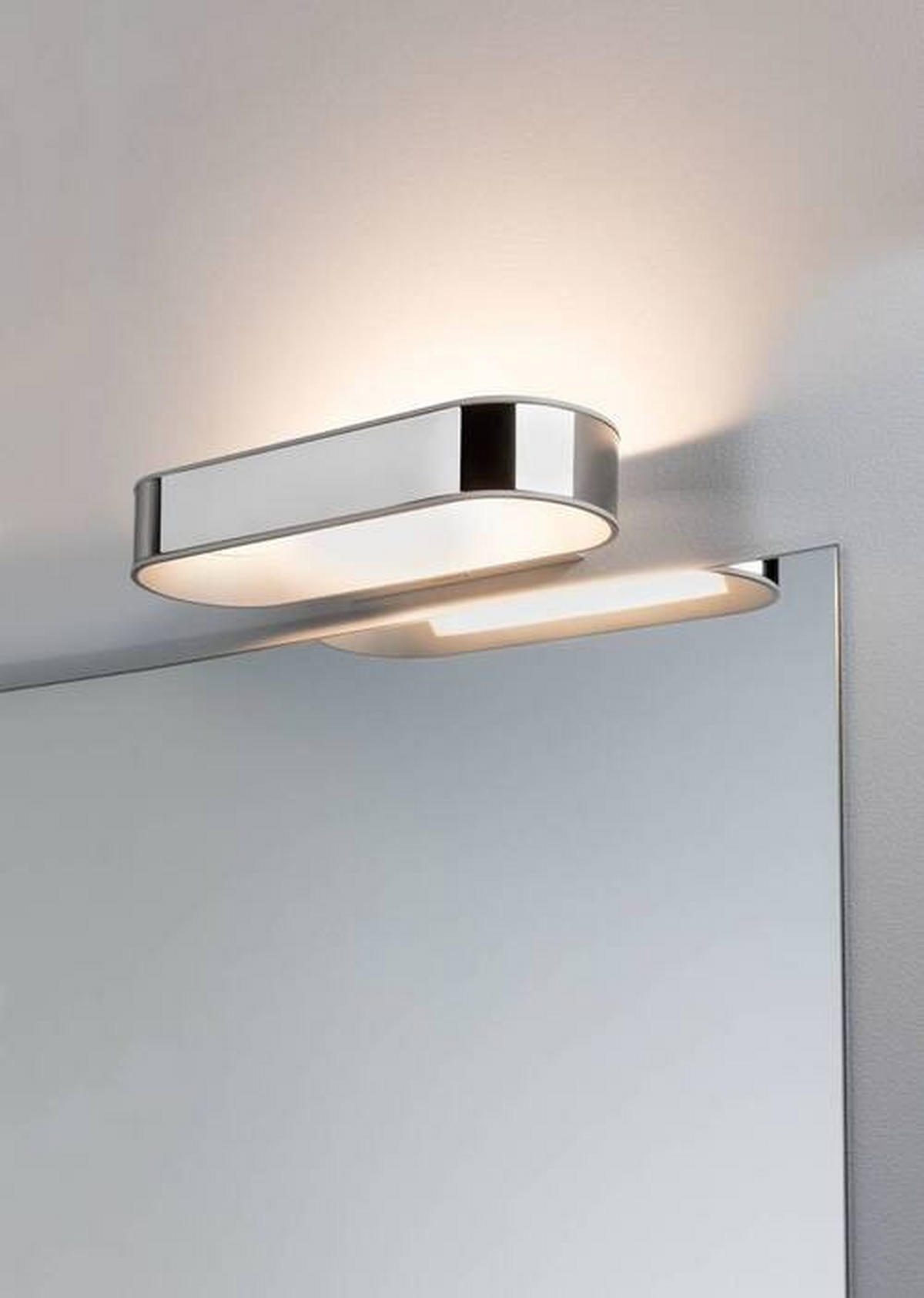 BADEZIMMER-WANDLEUCHTE   - Chromfarben/Weiß, Basics, Metall (5,0cm) - Paulmann