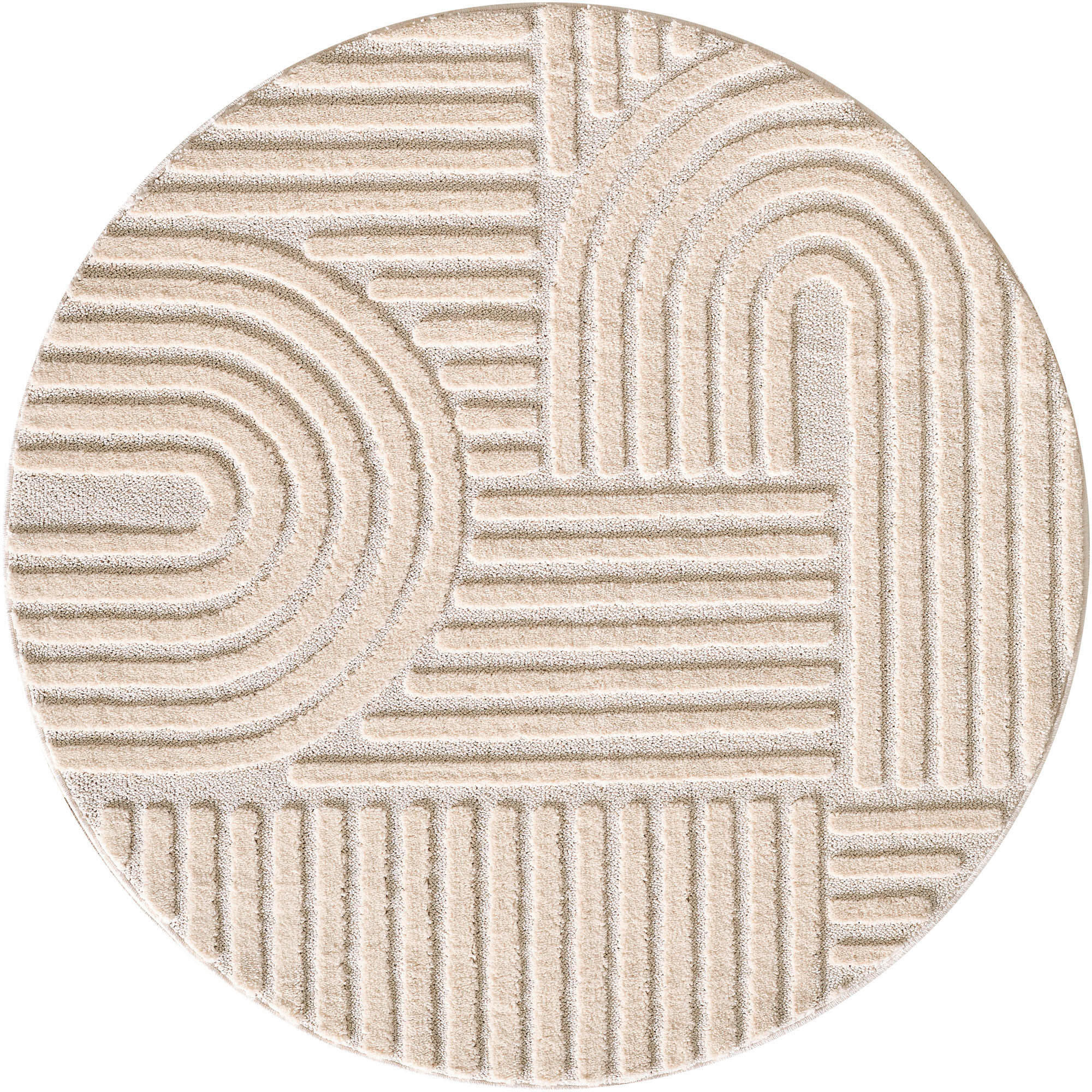 HOCHFLORTEPPICH 80 cm ART Creme  - Creme, Basics, Textil (80cm) - Novel