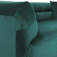 BIGSOFA Samt Dunkelgrün  - Dunkelgrün/Schwarz, KONVENTIONELL, Kunststoff/Textil (240/73/100cm) - Carryhome