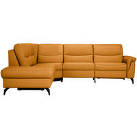 ECKSOFA in Echtleder Currygelb  249/280 cm  - Currygelb/Anthrazit, Design, Leder/Metall (249/280cm) - Himolla Komfortklass