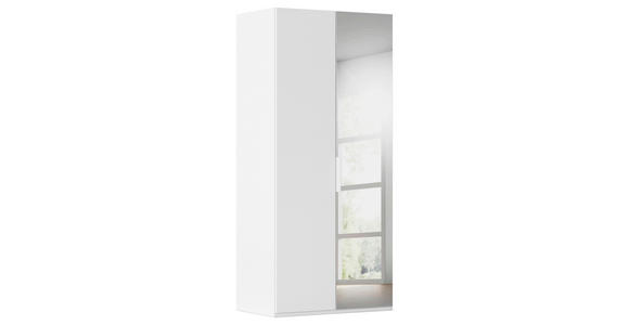 DREHTÜRENSCHRANK 101/235/61 cm,  in Weiß, 2-türig  - Weiß, Basics, Glas/Holzwerkstoff (101/235/61cm) - Novel