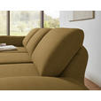 ECKSOFA  in Flachgewebe Schilfgrün Armteilverstellung, Relaxfunktion, Drehsitzfunktion  175-224/255-365 cm  - Schilfgrün/Schwarz, Design, Textil/Metall (175-224/255-365cm) - Dieter Knoll