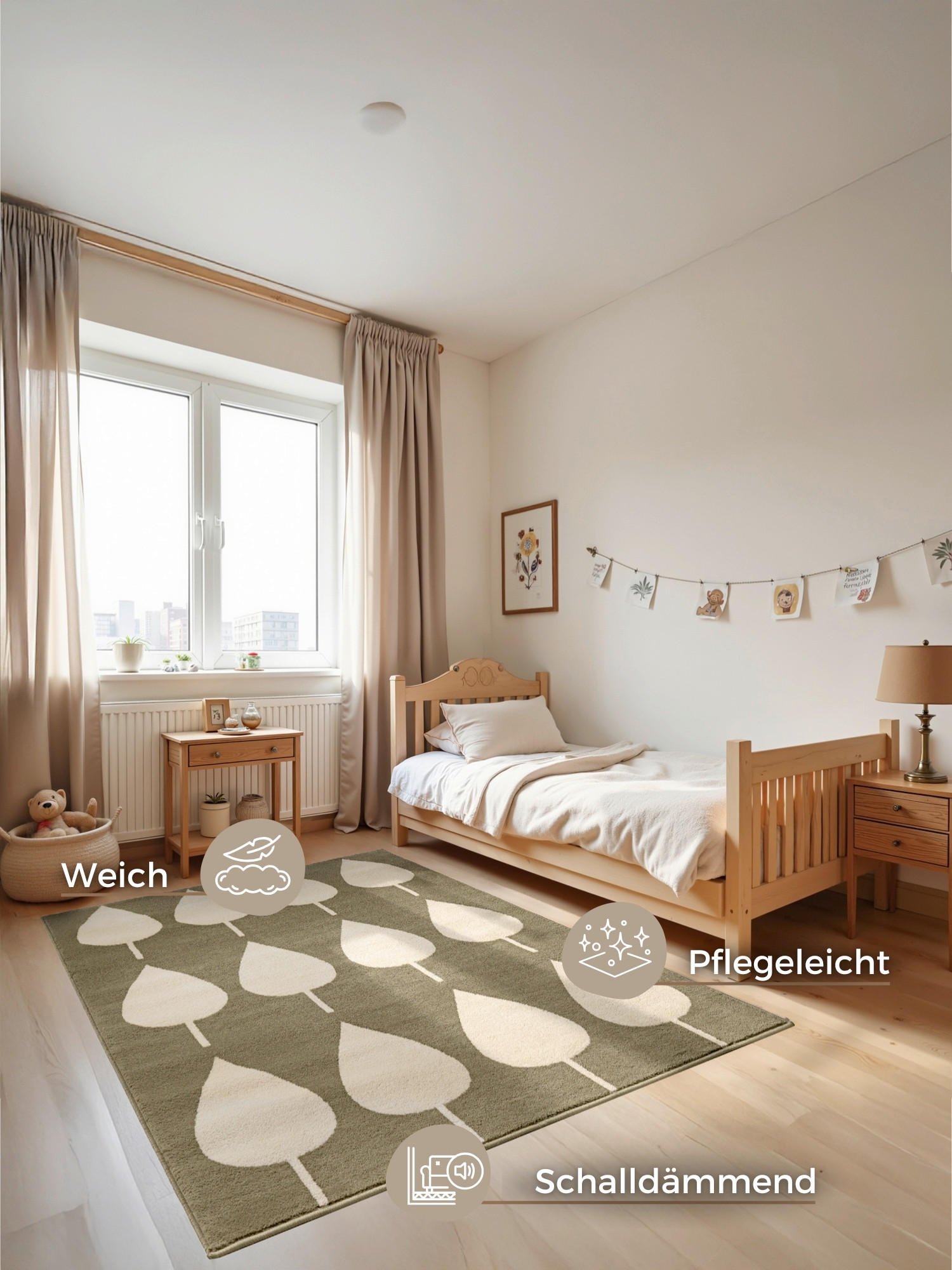 KINDERTEPPICH 120/170 cm Adventures  - Creme/Olivgrün, Design, Kunststoff/Textil (120/170cm)