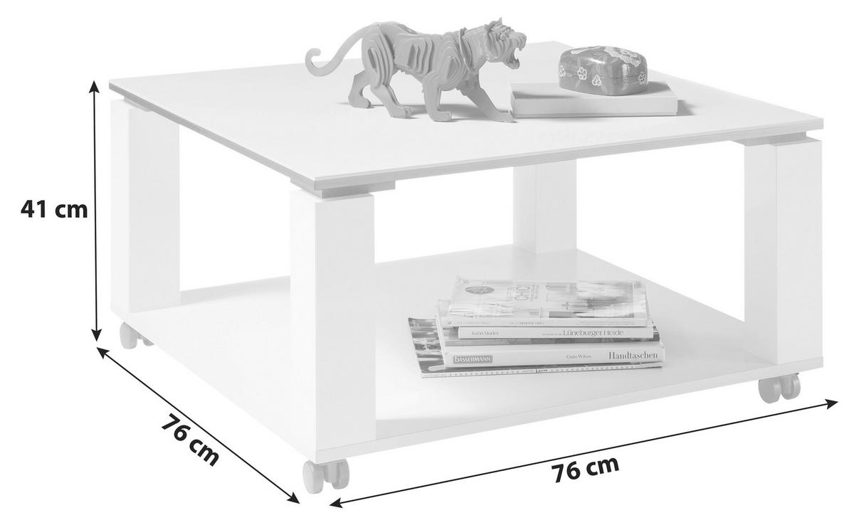 KLUB STOČIĆ  bela  - bela, Moderno, pločasti materijal (76/76/41cm) - Livetastic