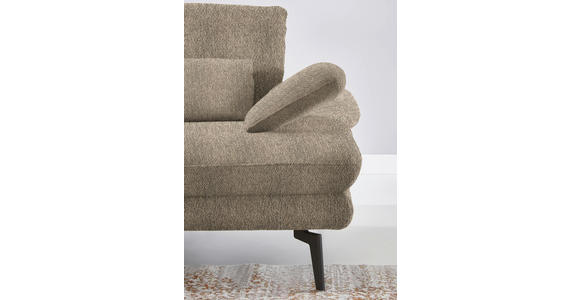 ECKSOFA in Chenille Braun, Grün  - Schwarz/Braun, Design, Textil/Metall (180/310cm) - Dieter Knoll