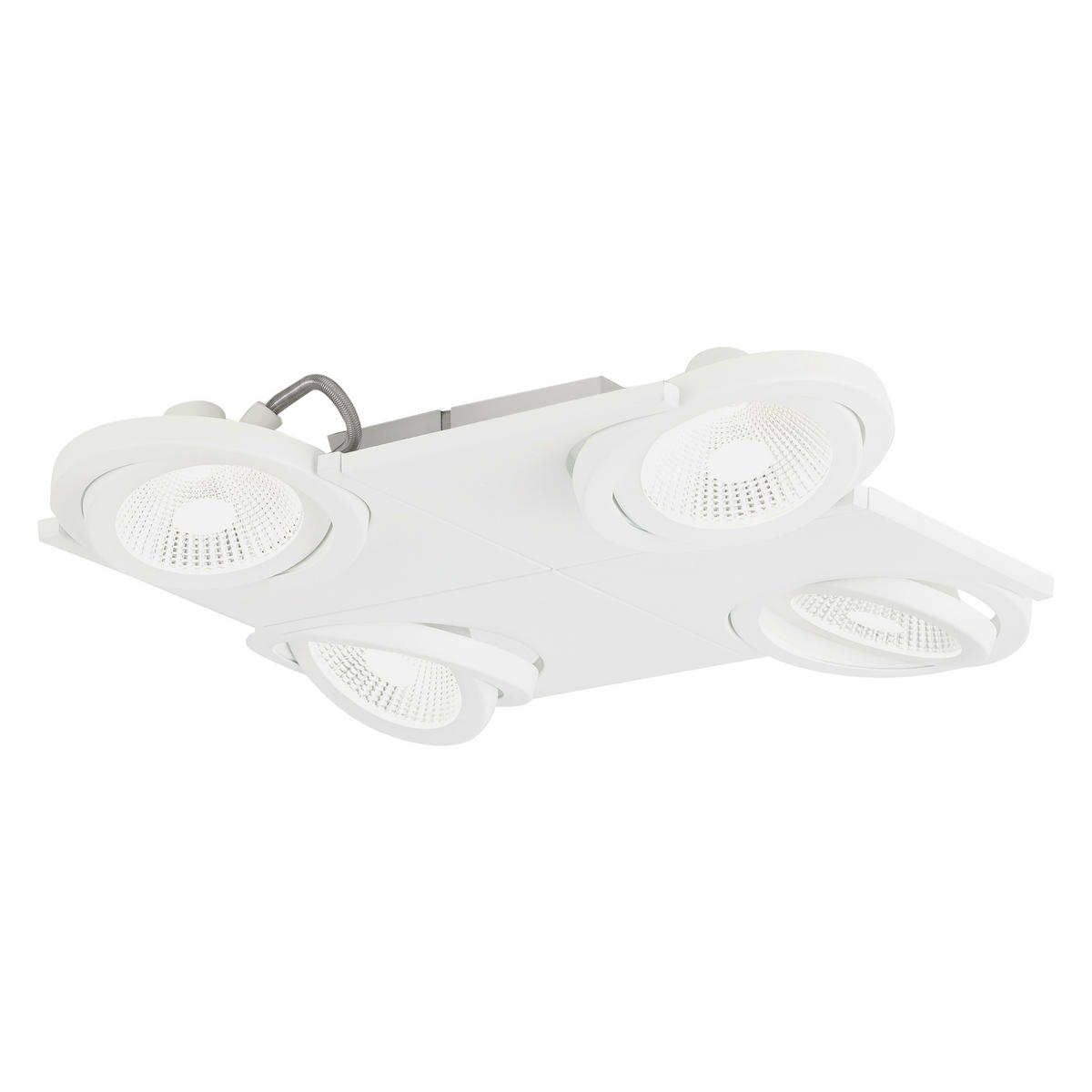 LED-DECKENLEUCHTE 37/37/6 cm   - Weiß, Basics, Glas/Metall (37/37/6cm) - Eglo