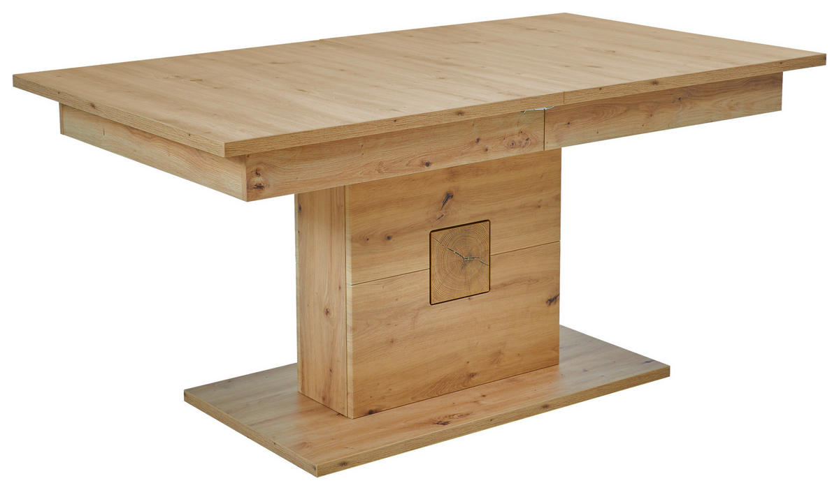 ESSTISCH Alteiche rechteckig  ausziehbar  - Alteiche, KONVENTIONELL, Holzwerkstoff (160/90/77cm) - Livetastic