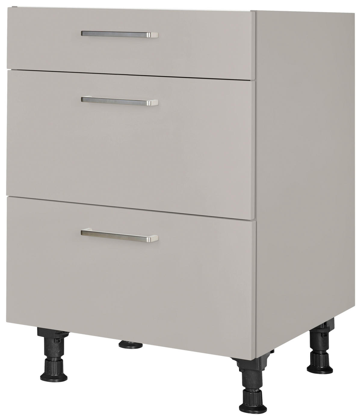 SCHUBKASTENUNTERSCHRANK 60/87/56 cm  in Grau  - Edelstahlfarben/Grau, MODERN, Holzwerkstoff/Metall (60/87/56cm) - Nobilia