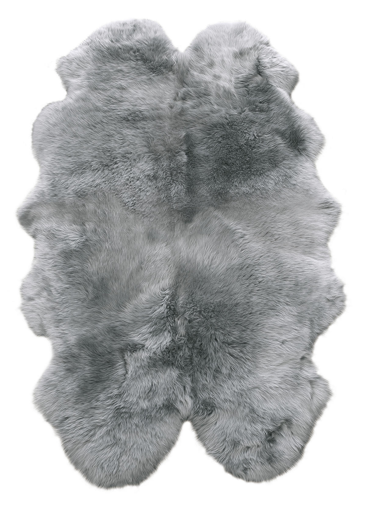 OVČIA KOŽUŠINA, 105/180 cm, strieborná - strieborná, Basics, koža/kožušina (105/180cm)