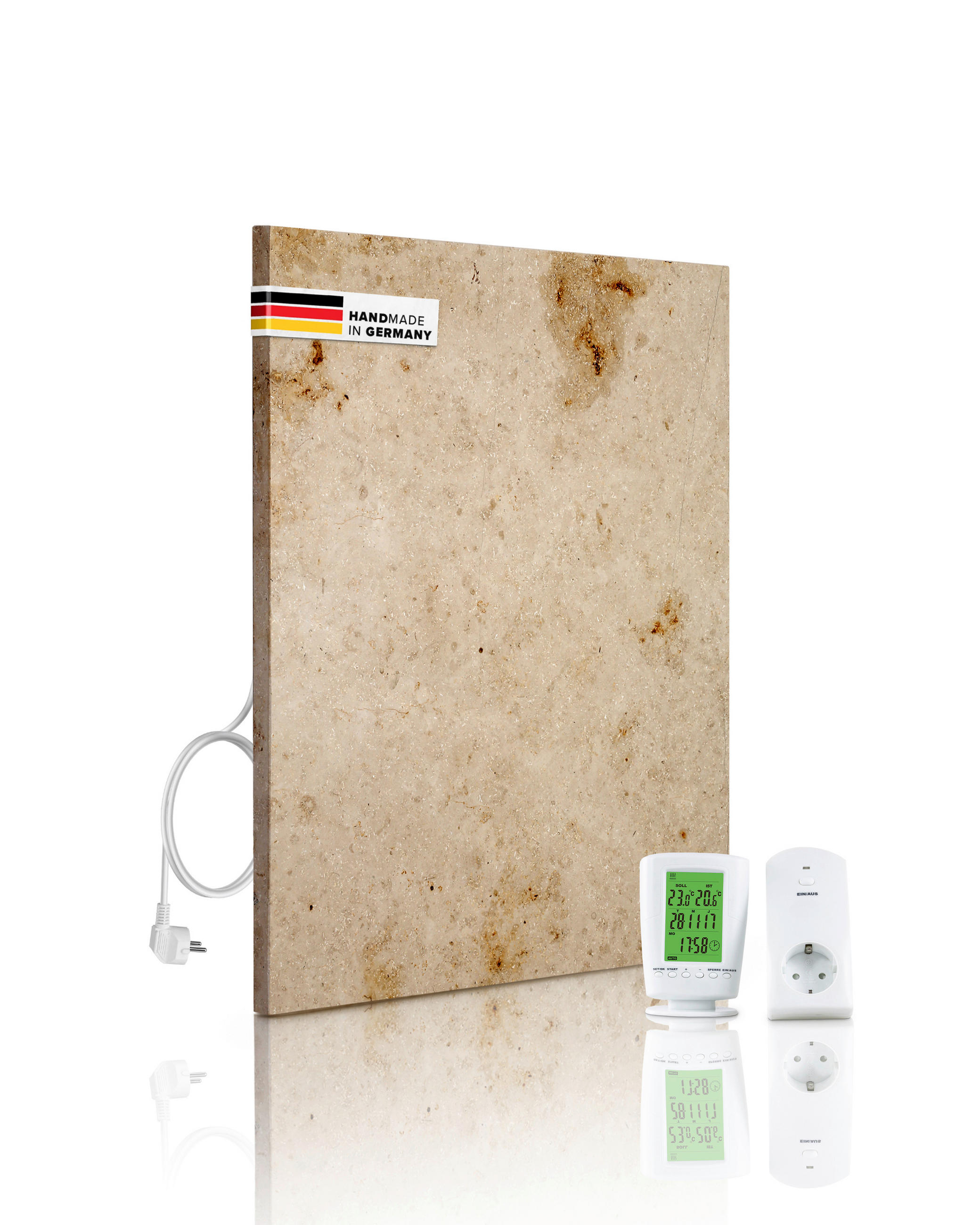 INFRAROT-HEIZPANEEL Lymonit A-500  - Sandfarben, Basics, Stein (60/50/2cm) - MID.YOU