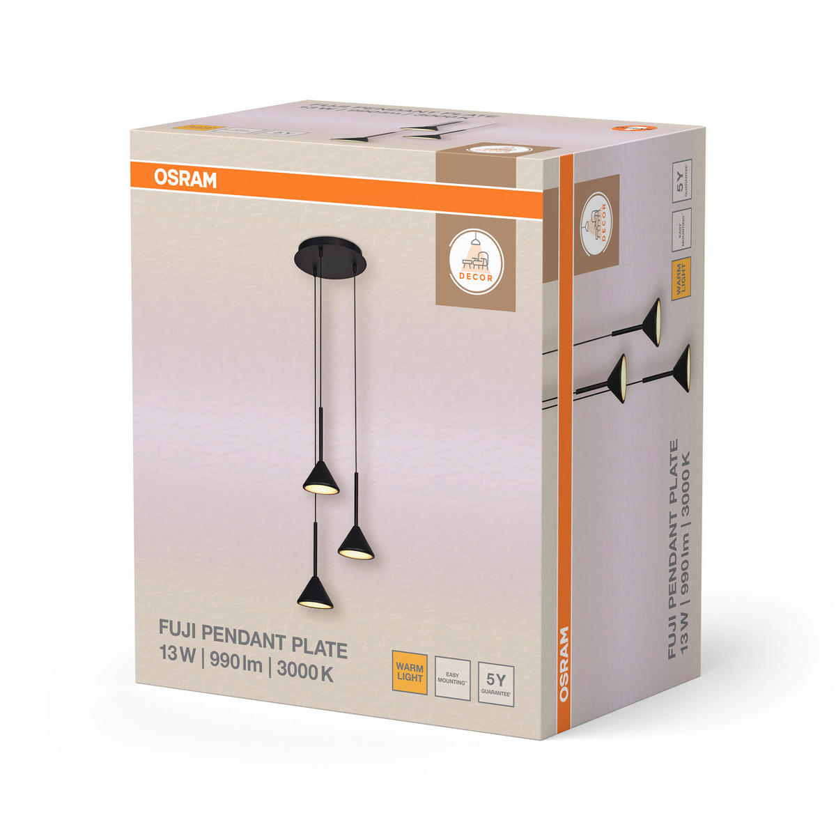 LED-HÄNGELEUCHTE 29/150 cm   - Schwarz, Basics, Metall (29/150cm) - Osram