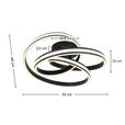 LED-DECKENLEUCHTE 48/52/23 cm   - Schwarz/Weiß, Design, Kunststoff/Metall (48/52/23cm) - Novel