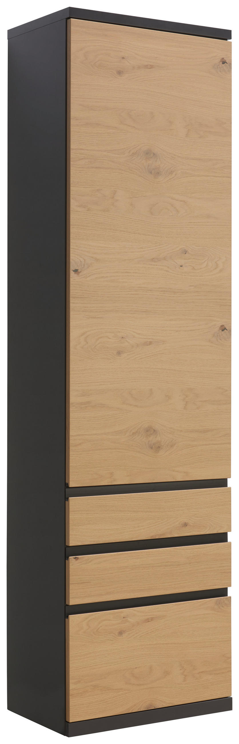 GARDEROBENSCHRANK 60/219/39,6 cm  - Eichefarben/Graphitfarben, Design, Holz/Holzwerkstoff (60/219/39,6cm) - Invivus