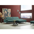 ECKSOFA  in Chenille, Flachgewebe Opal  284/180 cm  - Opal/Schwarz, Design, Textil/Metall (284/180cm) - Dieter Knoll