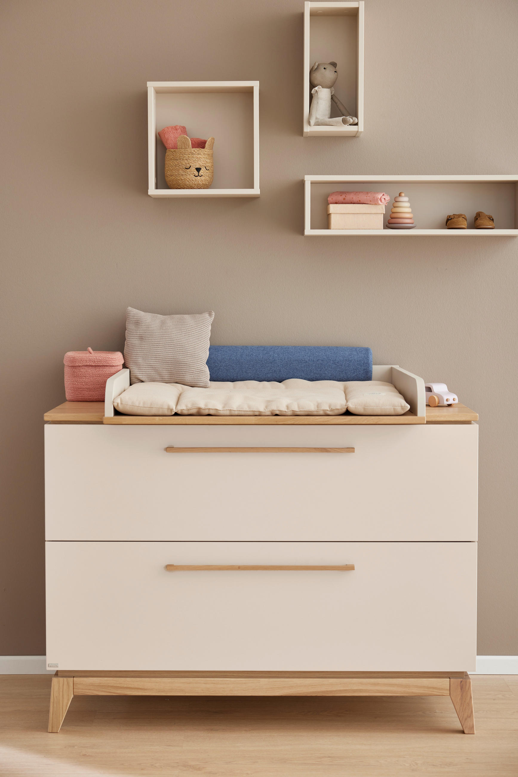 WICKELKOMMODE Stiene  - Eichefarben/Beige, Basics, Holzwerkstoff (123,30/92,10/57,20cm) - Paidi