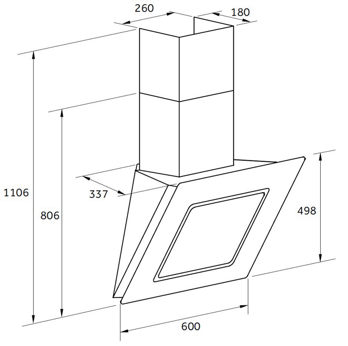 KÜCHENBLOCK 270 cm   in Schwarz, Weiß  - Alufarben/Schwarz, KONVENTIONELL, Holzwerkstoff/Metall (270cm) - Respekta