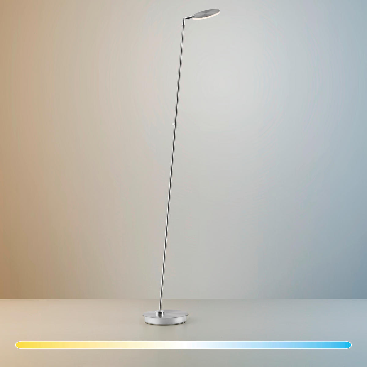 AKKU-STEHLEUCHTE Bente 42/42/160 cm  - Edelstahlfarben, Design, Kunststoff/Metall (42/42/160cm)