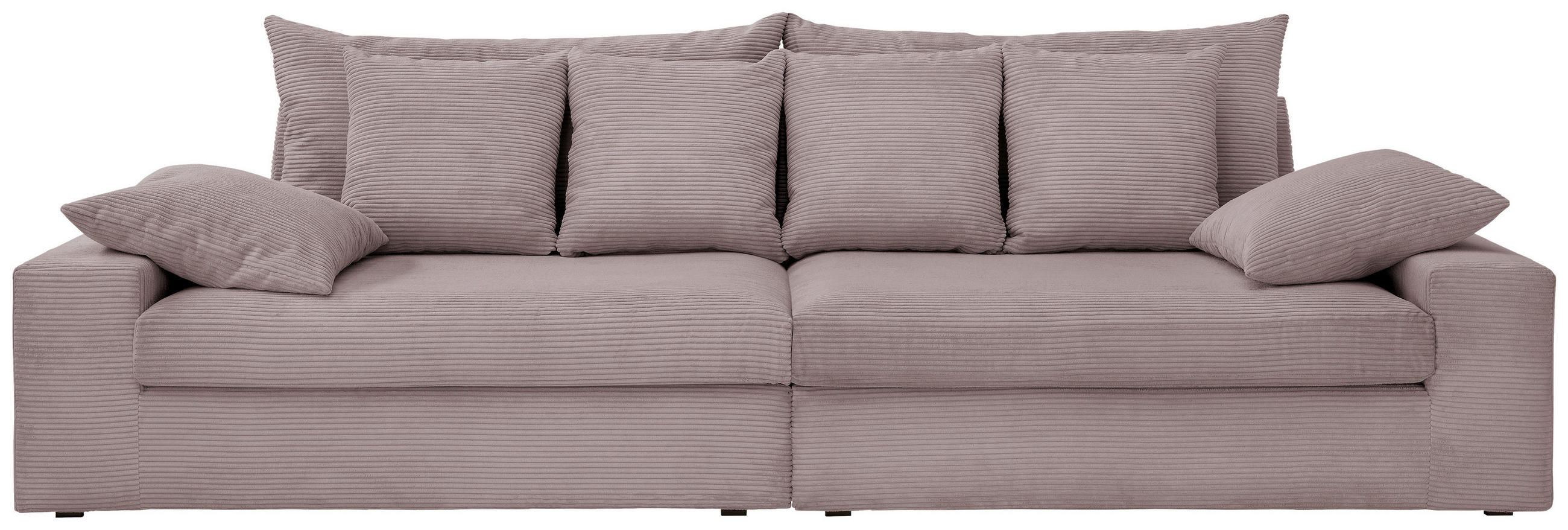 VIERSITZER-SOFA in Cord Rosa  - Schwarz/Rosa, MODERN, Kunststoff/Textil (308/80/140cm) - Livetastic