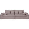 VIERSITZER-SOFA in Cord Rosa  - Schwarz/Rosa, Modern, Kunststoff/Textil (308/80/140cm) - Livetastic