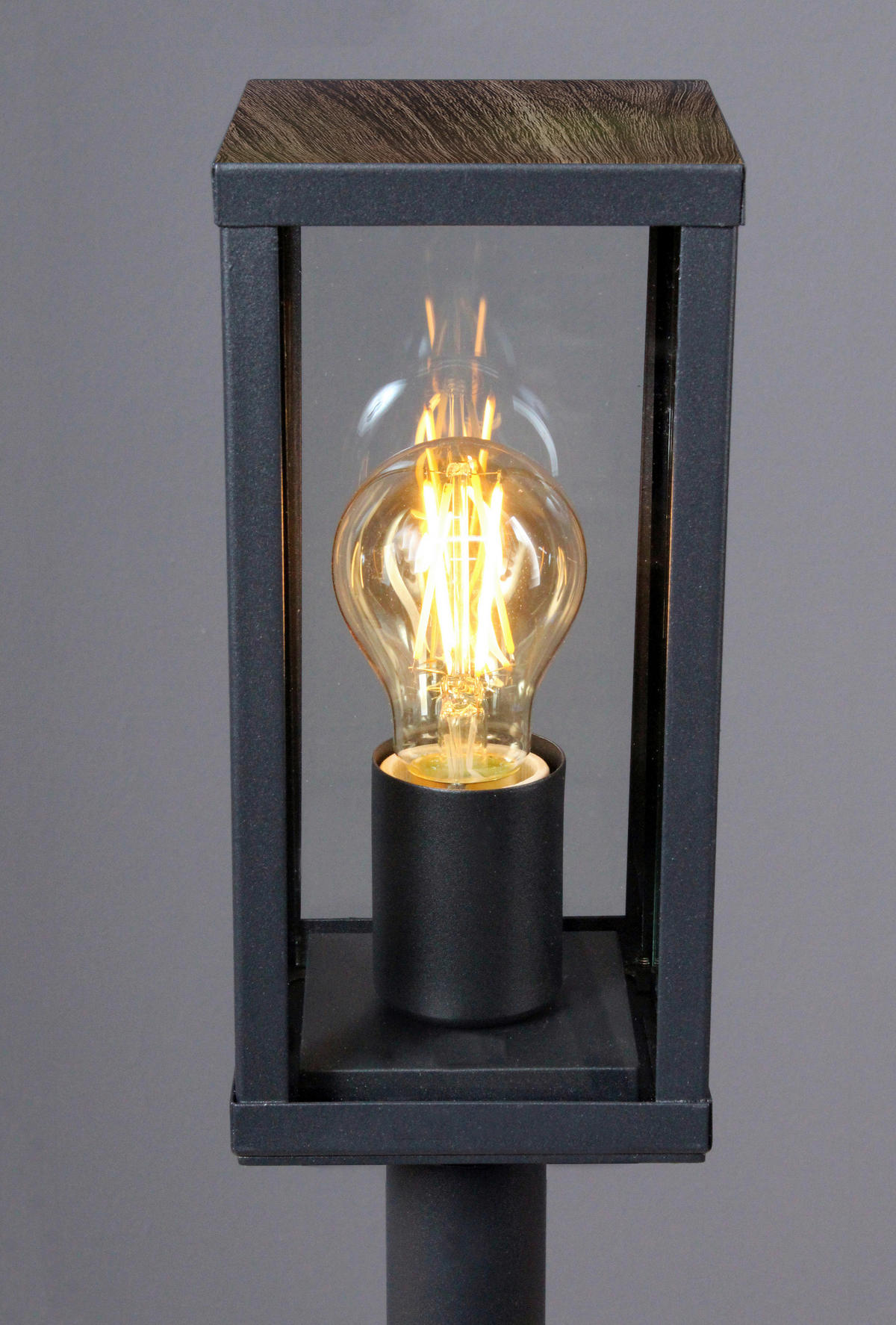 WEGELEUCHTE   - Klar/Eichefarben, Basics, Glas/Metall (100/11/11cm)
